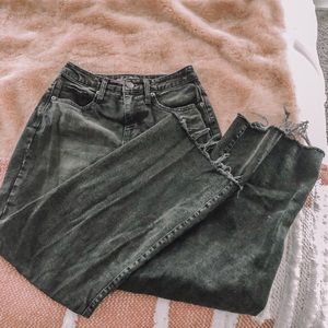 WILD FABLE CUTE BLACK WIDE LEG DISTRESSED JEANS